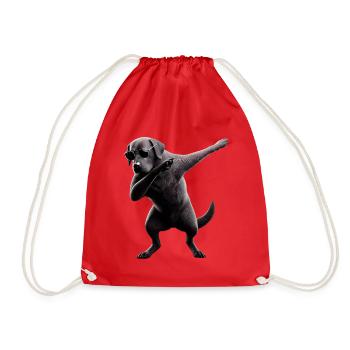 Dabbing Hunde Tierliebhaber Dab Labrador Retriever - Turnbeutel - Rot - Vorne