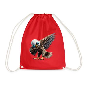 Dabbing Adler Tier Tierliebhaber Cool Motiv Dab - Turnbeutel - Rot - Vorne