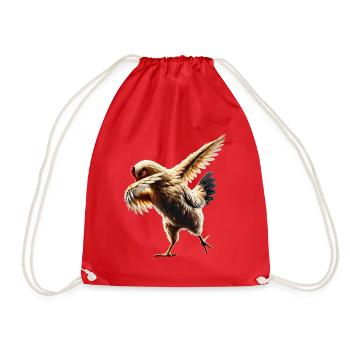 drôle dabbing poulet fermier amoureux des animaux dab - Sac de sport léger - rouge - Devant