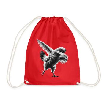 drôle dabbing poulet fermier amoureux des animaux dab - Sac de sport léger - rouge - Devant