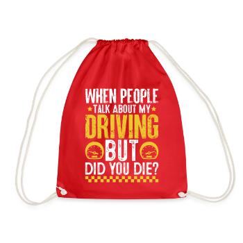 Quand les gens parlent de My Driving Funny Driver - Sac de sport léger - rouge - Devant
