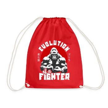Evolution eines Kämpfers Boxen Gorilla Ape Boxer - Turnbeutel - Rot - Vorne