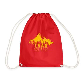 Laax Ski Resort Swiss Alps Souvenir - Turnbeutel - Rot - Vorne
