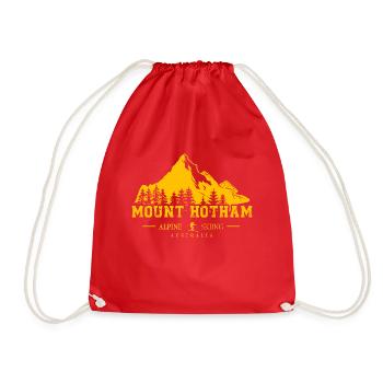 Mount Hotham Ski Resort Victoria Souvenir - Turnbeutel - Rot - Vorne