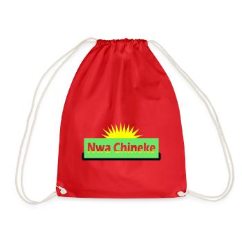 NwaChineke Biafra T-shirt Hoodie Sweatshirt - Drawstring Bag - red - Front