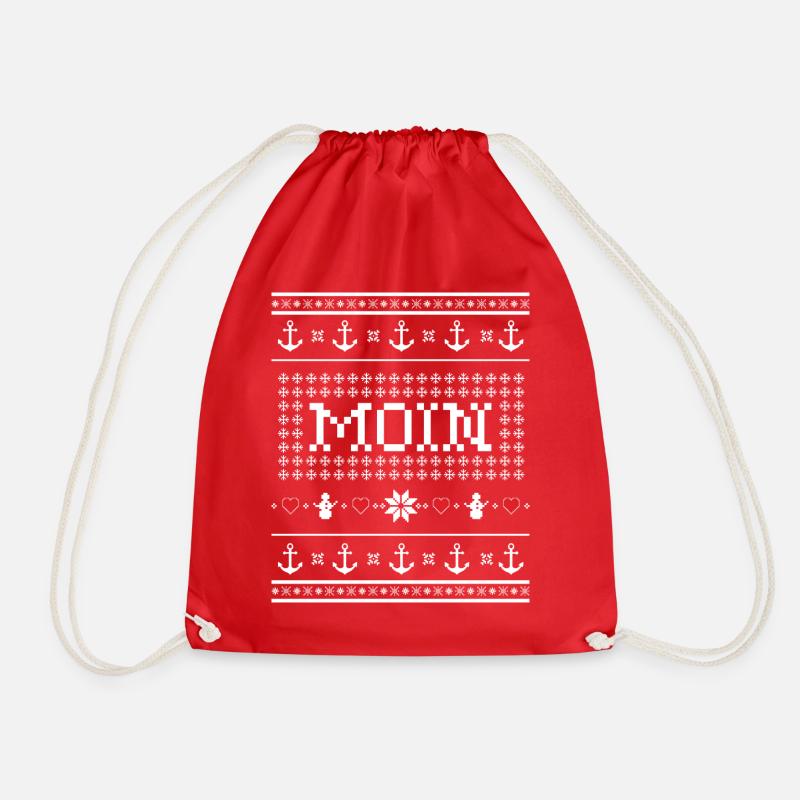Moin Weihnachtspullover - Weihnachtsgeschenk - Turnbeutel - Rot
