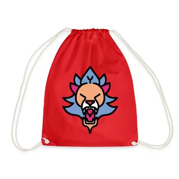 Roaring Lion - Drawstring Bag - red - Front