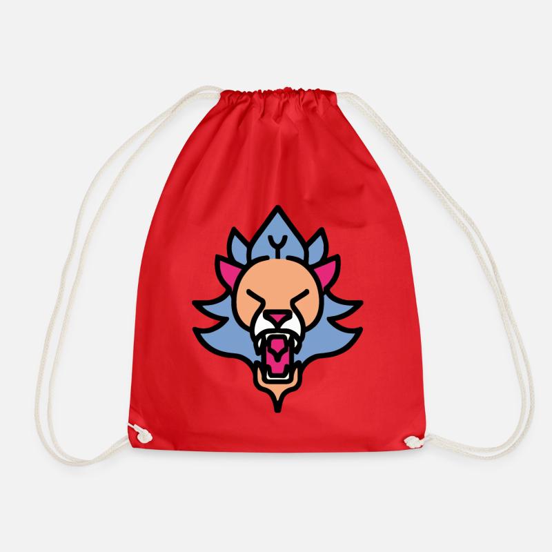 Roaring Lion - Drawstring Bag - red
