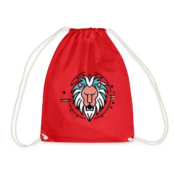 Roaring Lion - Drawstring Bag - red - Front
