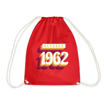 October 1962 - 60th Birthday Gift. Legend. - Drawstring Bag - red - Front