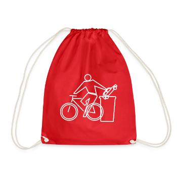 Vélo au lieu de voiture pour le climat - Sac de sport léger - rouge - Devant