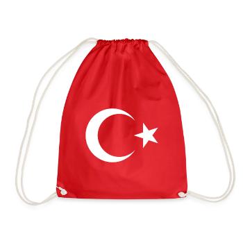 Turkey Turkish Flag Crescent Star Travel Turk - Drawstring Bag - red - Front