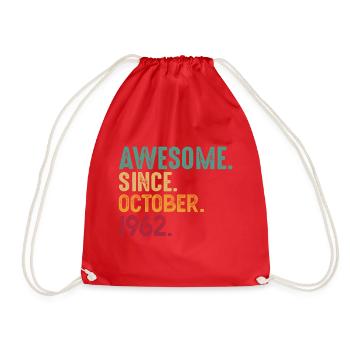 Octobre 1962 - Cadeau du 60e anniversaire. Légende. - Sac de sport léger - rouge - Devant
