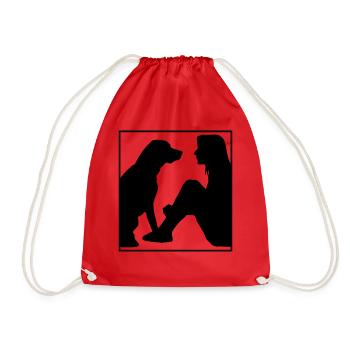 Meilleur chien ami, cadeau pour les amoureux des chiens - Sac de sport léger - rouge - Devant