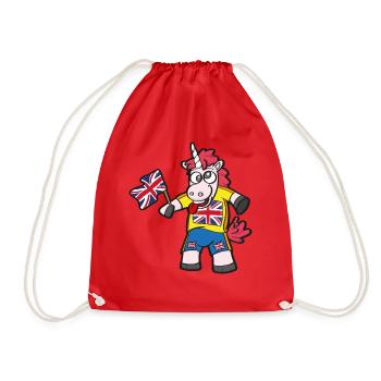 Licorne folle anglaise - Sac de sport léger - rouge - Devant