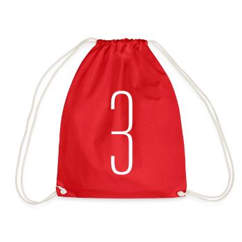3 - Drawstring Bag - red - Front