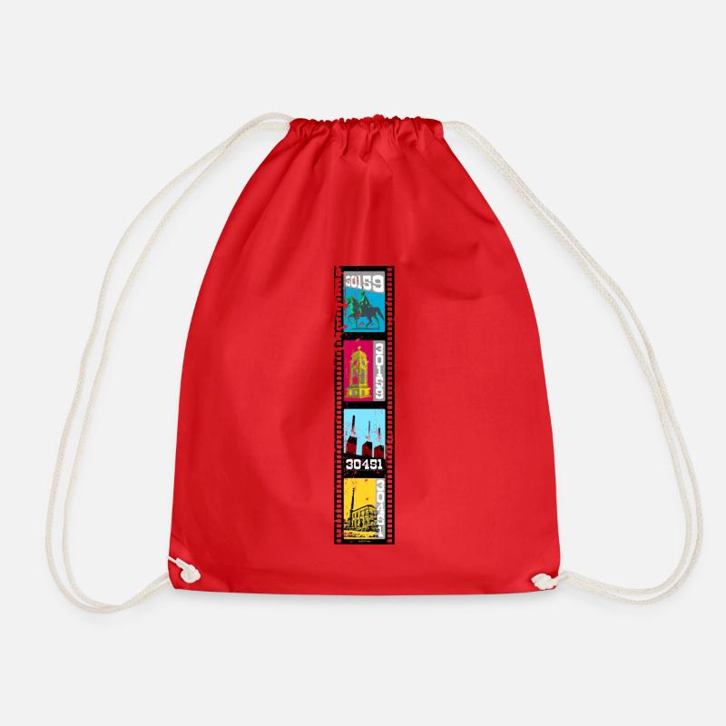 Cityscapes Hanover Set 04 - Drawstring Bag - red