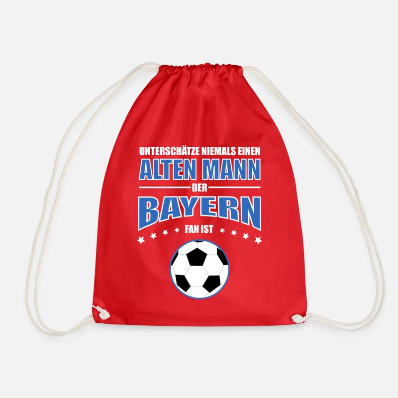 Alter Mann - Bayern Fan - Turnbeutel - Rot