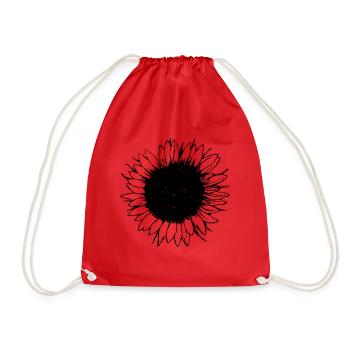 sunflower - Drawstring Bag - red - Front