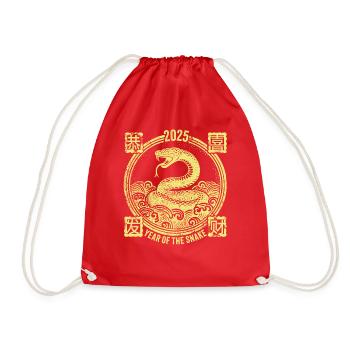 2025 Nouvel An Chinois Du Serpent Vintage - Sac de sport léger - rouge - Devant