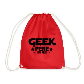 geek de père en fils - Sac de sport léger - rouge - Devant