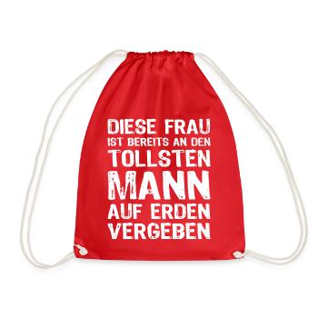 Tollster Mann - Turnbeutel - Rot - Vorne