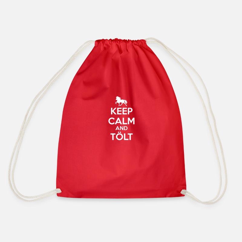 Keep Calm and Tölt - Turnbeutel - Rot