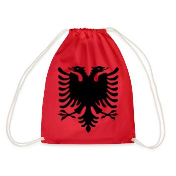 Kosovo - Drawstring Bag - red - Back