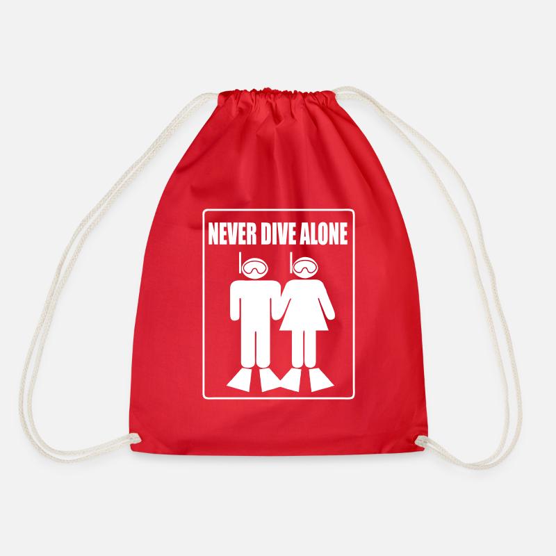 Never Dive Alone - Sac de sport léger - rouge