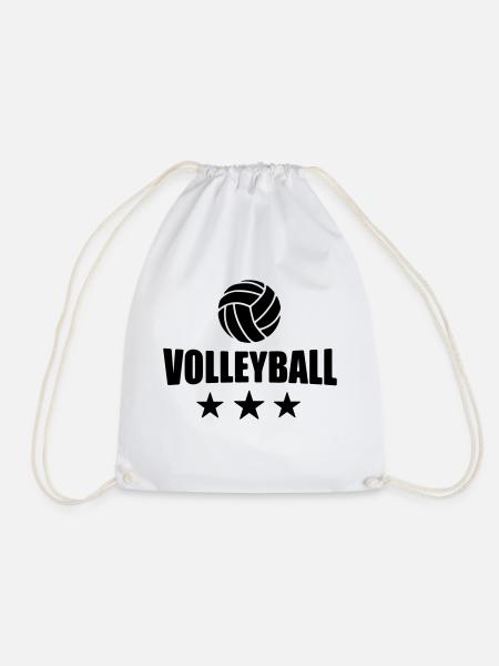 volleyball T-Shirt - Volleyballl Shirt - Team - Turnbeutel - Weiß