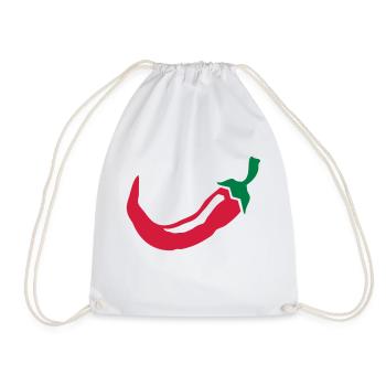 Chili chilli pepper gift idea - Drawstring Bag - white - Front