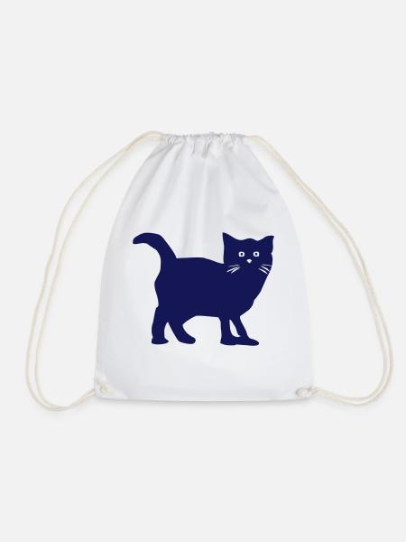 Katze - Turnbeutel - Weiß