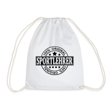 Sportlehrer - Turnbeutel - Weiß - Vorne