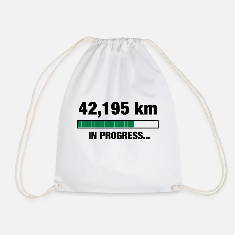 Marathon in Progress - Turnbeutel - Weiß