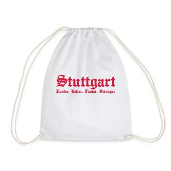 Stuttgart Harder Better Faster Stronger - Drawstring Bag - white - Front