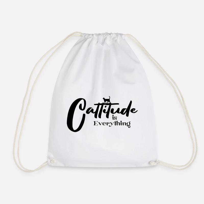 Cattitude is Everything - Turnbeutel - Weiß