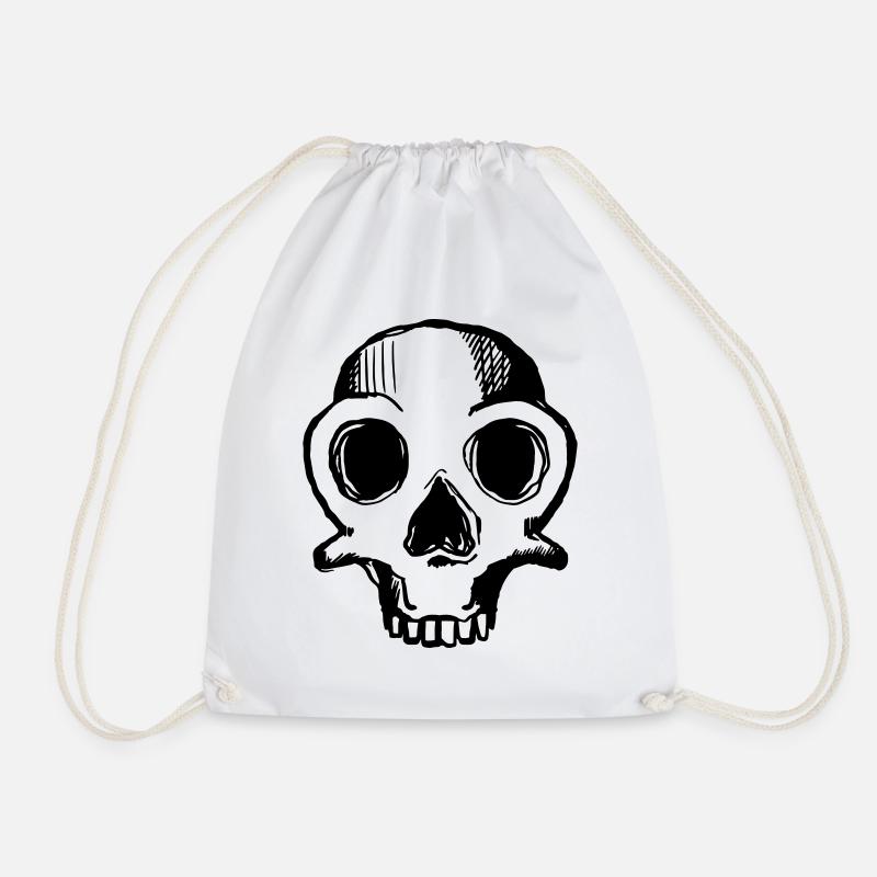 skull 1c - Turnbeutel - Weiß