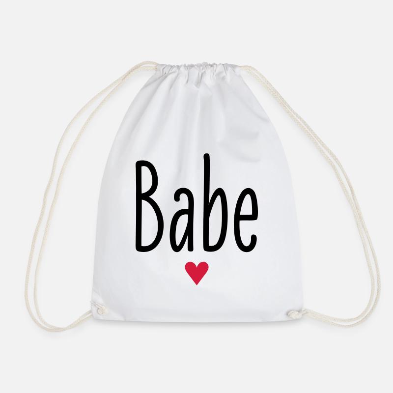 Valentinstag, Spitzname, Babe, Herz, Liebe, Paare - Turnbeutel - Weiß