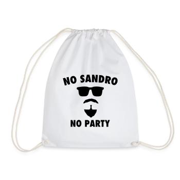 NO SANDRO NO PARTY - Turnbeutel - Weiß - Vorne