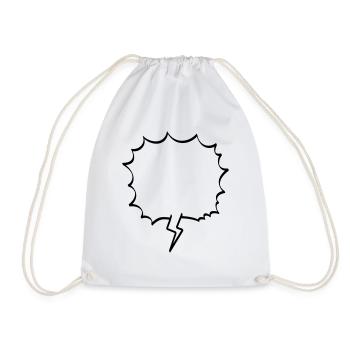 speech bubble - Drawstring Bag - white - Front
