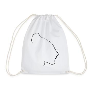 Lioness Line Art - Minimaliste - Sac de sport léger - blanc - Devant