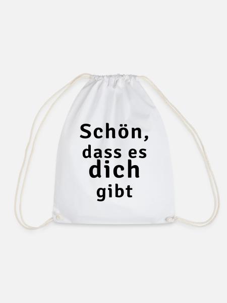 schön dass es dich gibt - Turnbeutel - Weiß