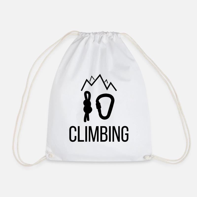 Climb - Drawstring Bag - white