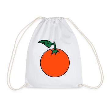 Orange - Turnbeutel - Weiß - Vorne