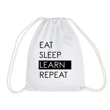 MANGEZ LE SOMMEIL APPRENDRE REPEAT - Vie étudiante - Sac de sport léger - blanc - Devant