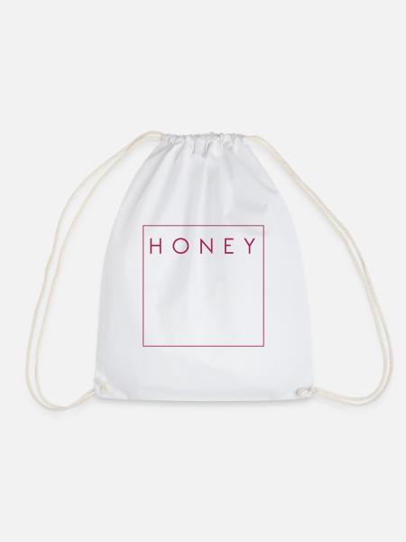 HONEY - My darling - Drawstring Bag - white