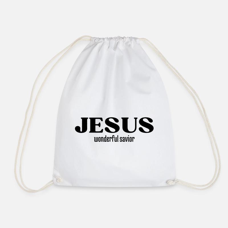 JESUS - Wonderful Savior - Turnbeutel - Weiß