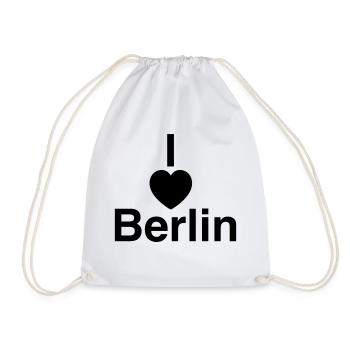 Cool "I Love Berlin" design for him and her - Drawstring Bag - white - Front