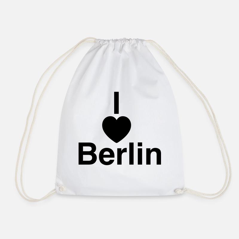 Cool "I Love Berlin" design for him and her - Drawstring Bag - white