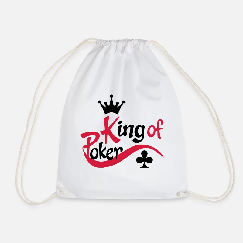 poker - Drawstring Bag - white